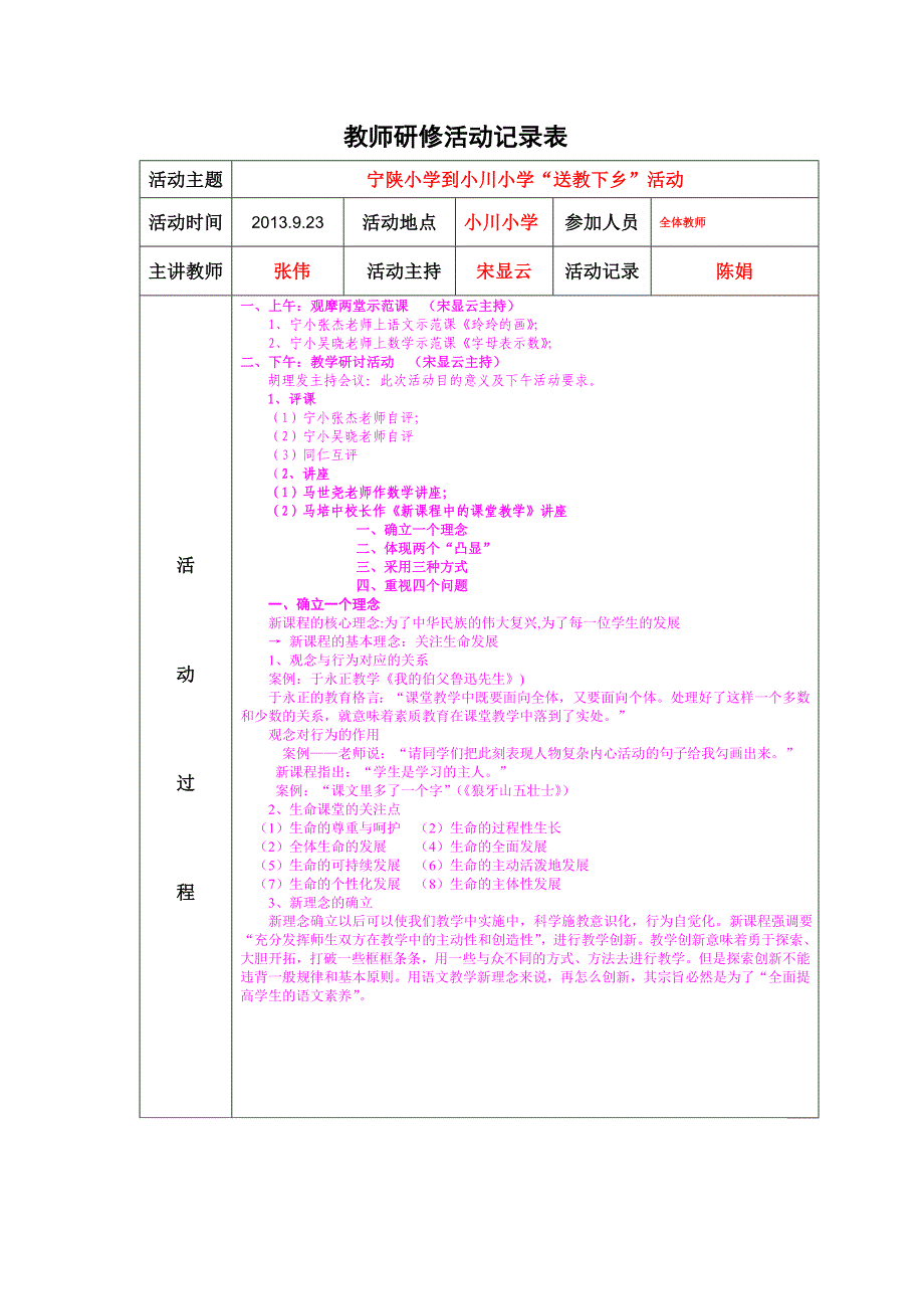 教师活动记录表2_第1页