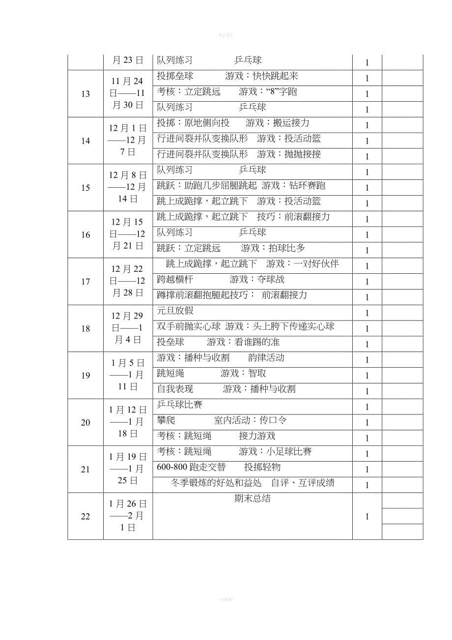 小学三年级上册体育教学计划.doc_第5页