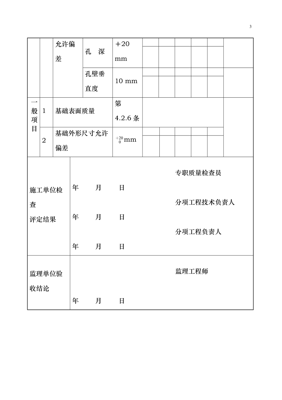 《铁路电力牵引供电工程施工质量验收标准》TB10421—XXXX(检验批表格)_第3页