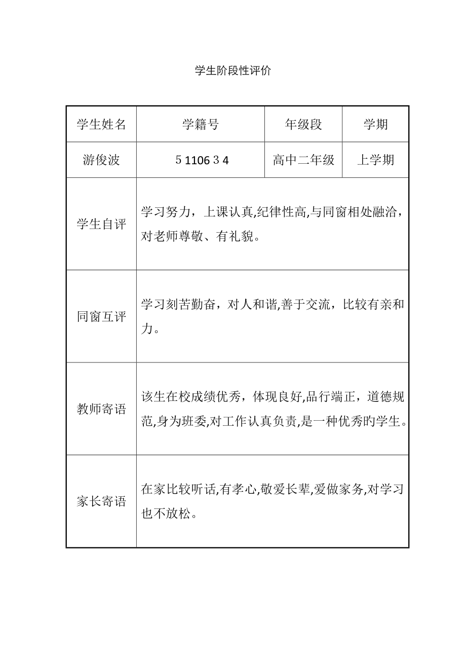 学生阶段性评价_第1页