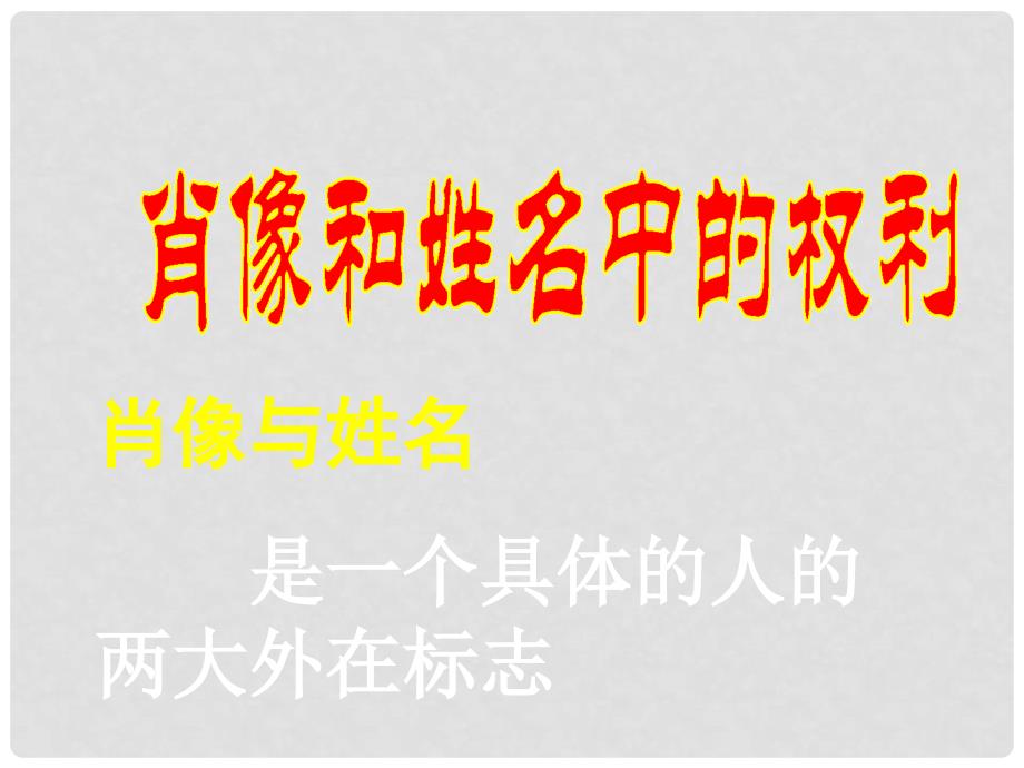 八年级政治下册 第二单元第四课第二框肖像和姓名中的权利课件 新人教版_第2页