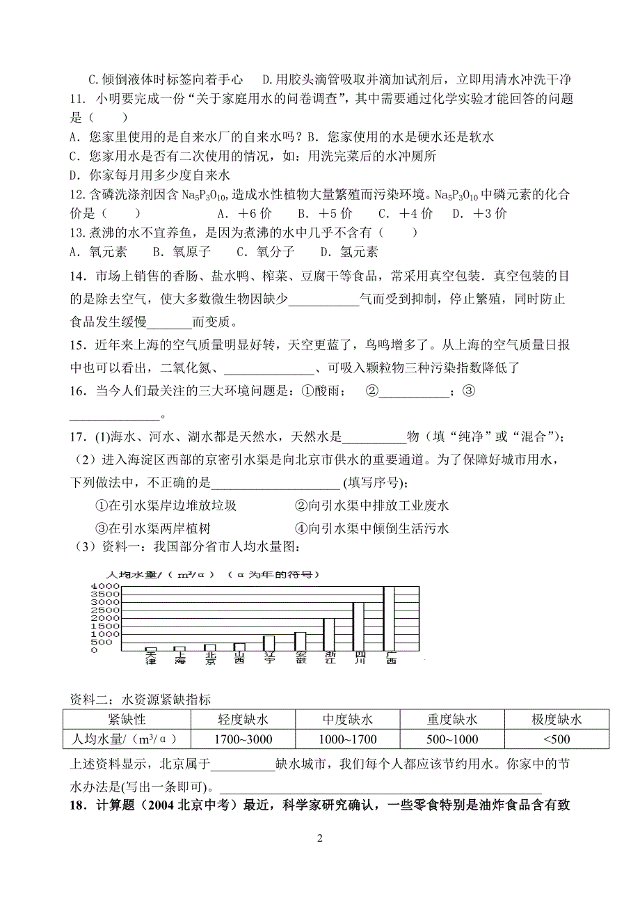 化学达标测试.doc_第2页