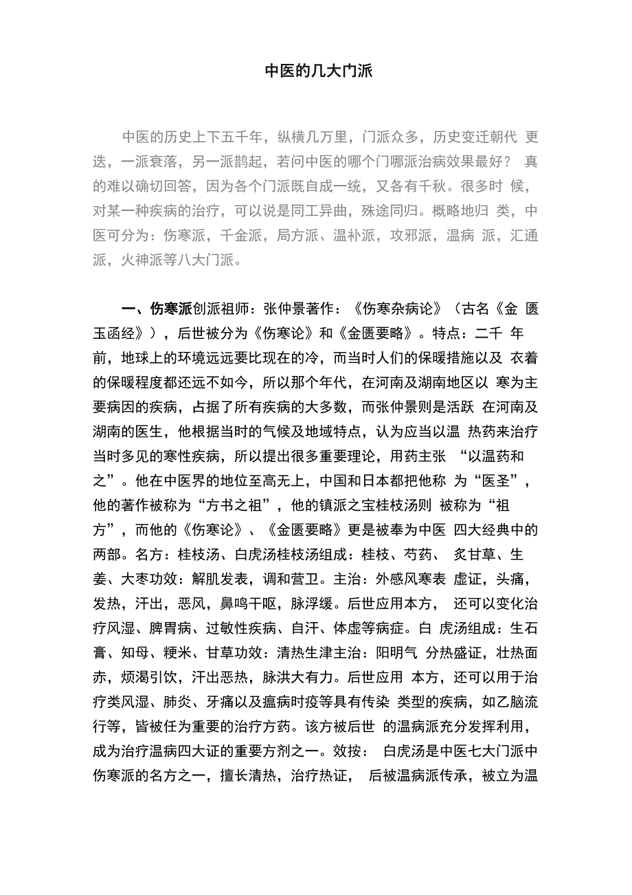 中医的几大门派_第1页