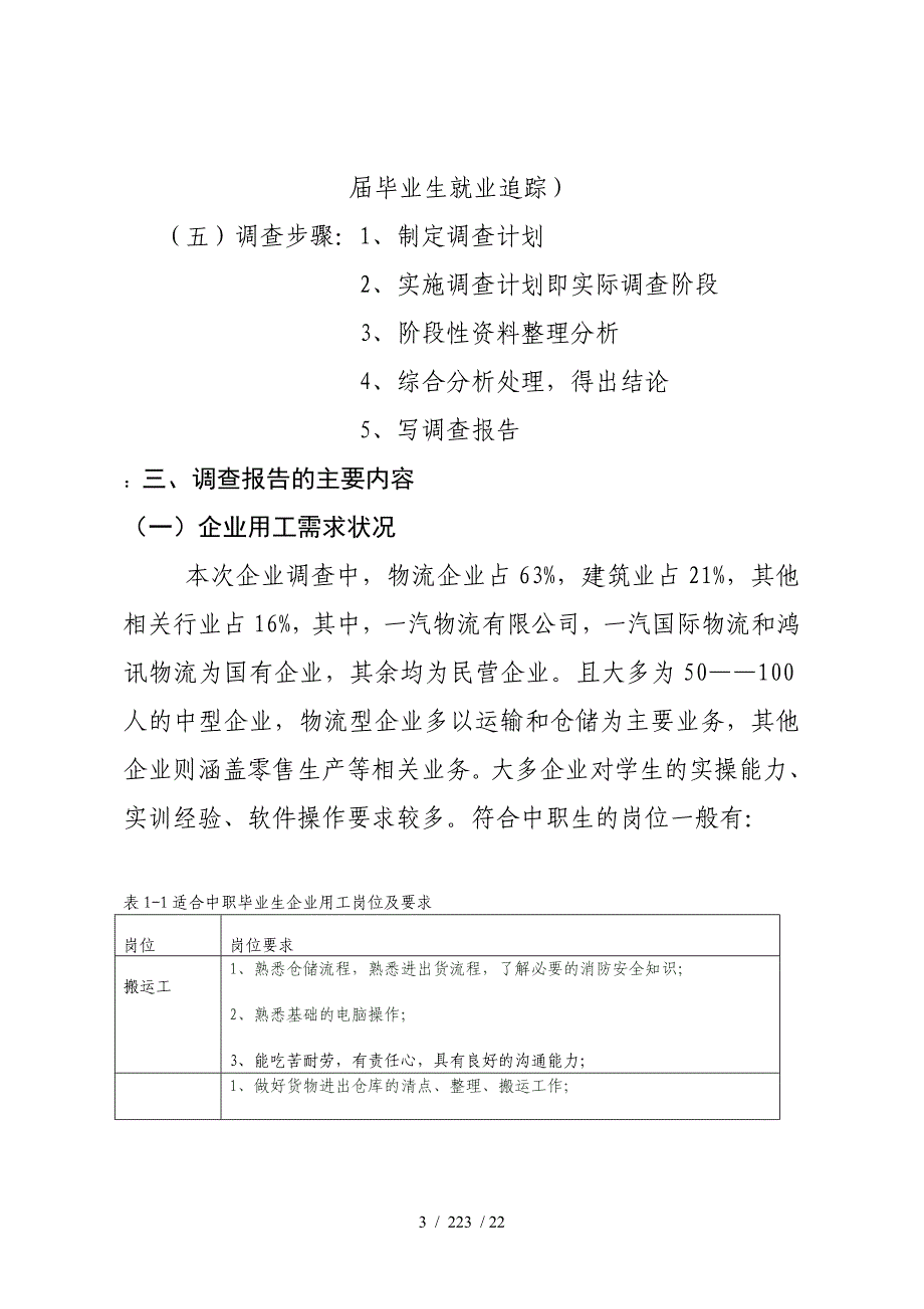 物流专业建设调查报告_第3页