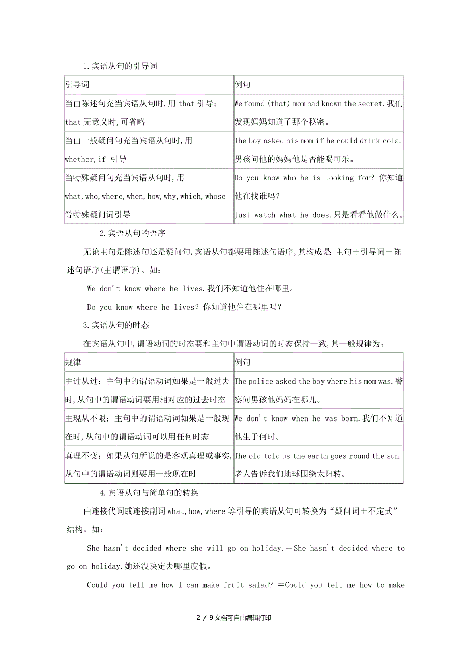 宜宾专版中考英语二轮复习第二部分语法专题突破篇专题十复合句讲与练_第2页