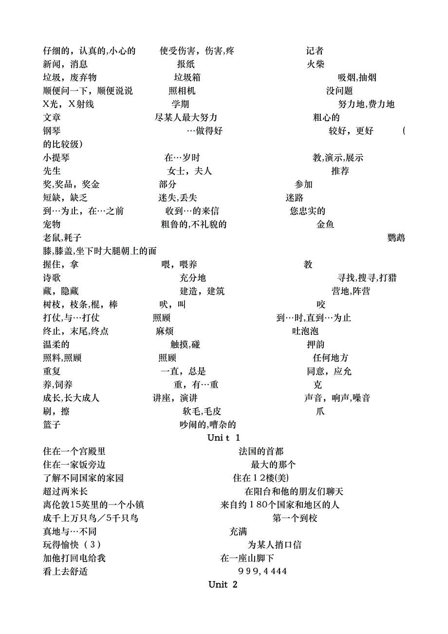 译林版牛津英语7B单词词组句子_第4页