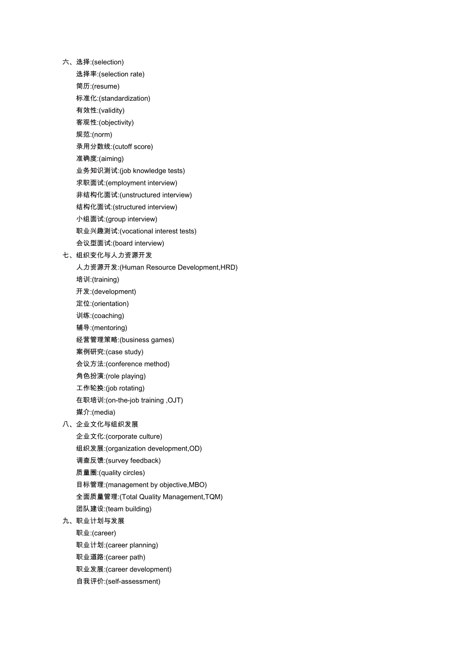 人力资源管理专业英语词汇66669.doc_第2页