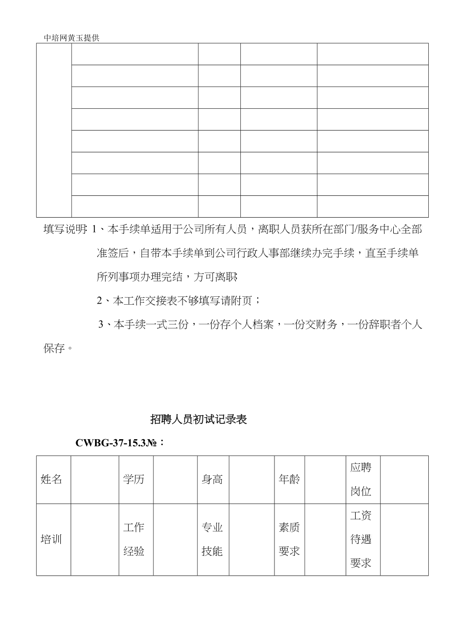 HR常用表格资料大全_第5页