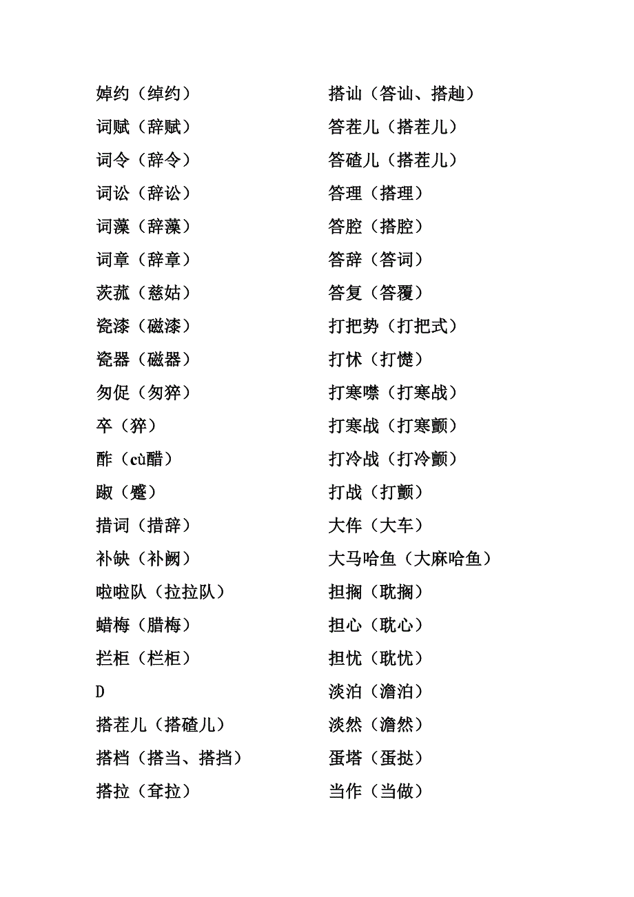 第六版《现代汉语词典》两写词——网校老师整理.doc_第4页