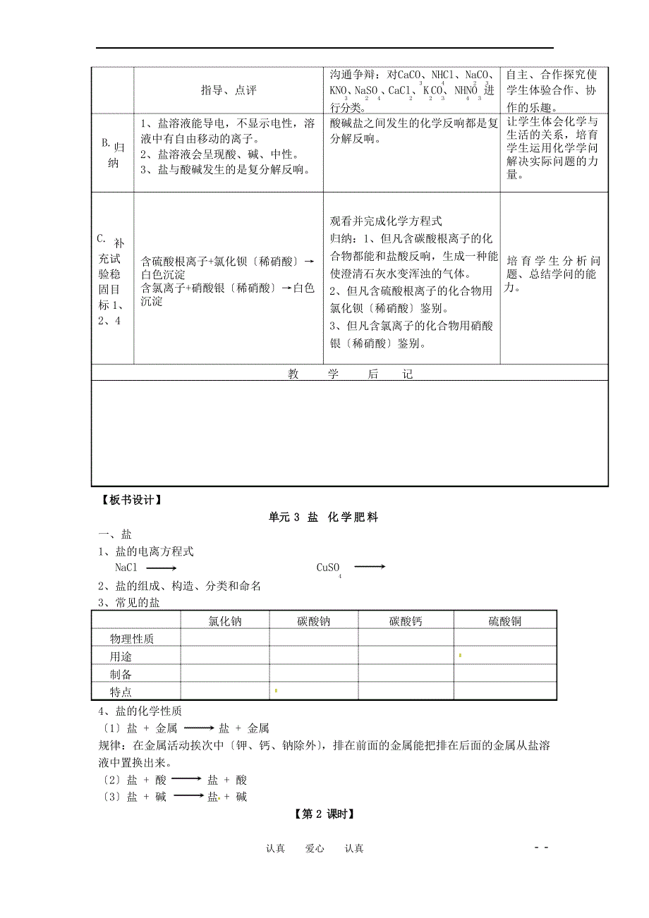 中考化学专题复习化学肥料教案湘教版.doc_第2页