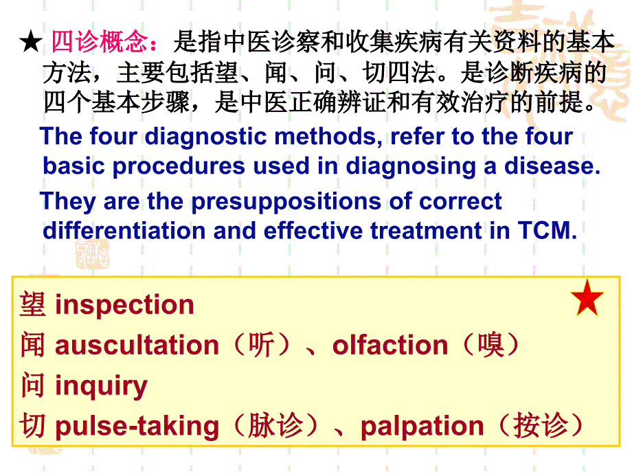 中医学课件：四诊Diagnostic Methods（临床医学）_第2页