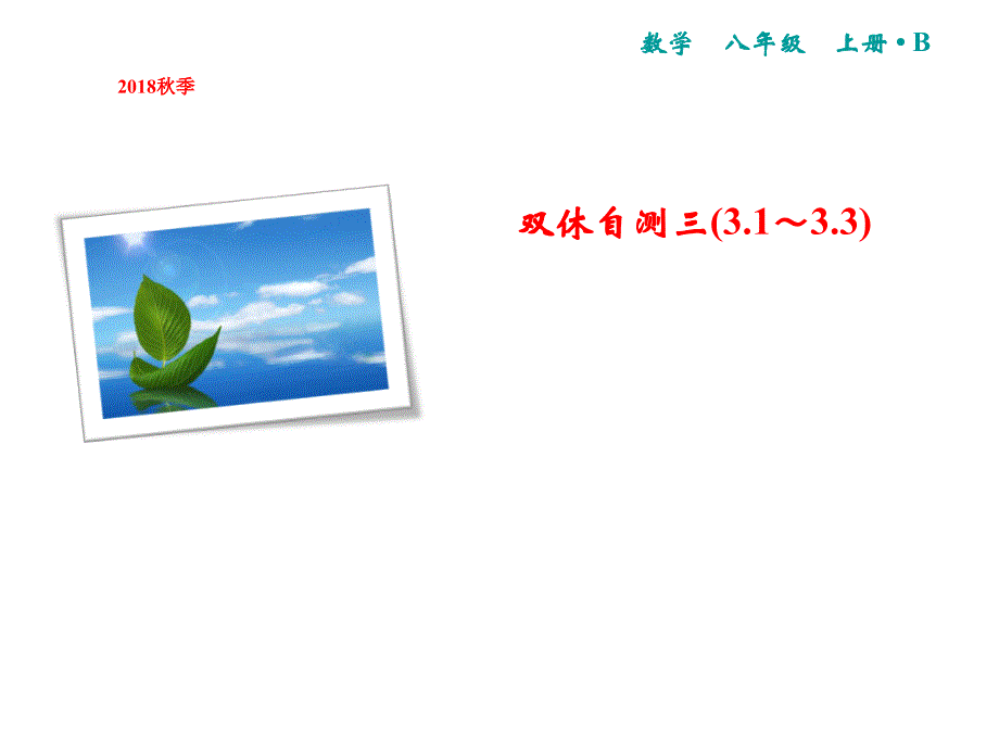 双休自测三(3.1～3.3)_第1页