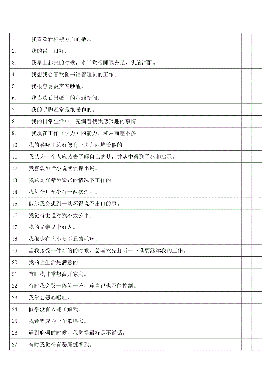 明尼苏达个性测验量表MMPI(566题版)(共22页)_第2页