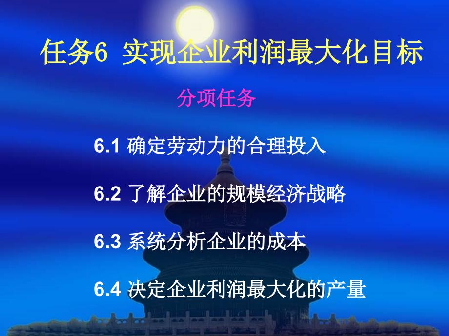 任务6实现企业利润最大化_第1页