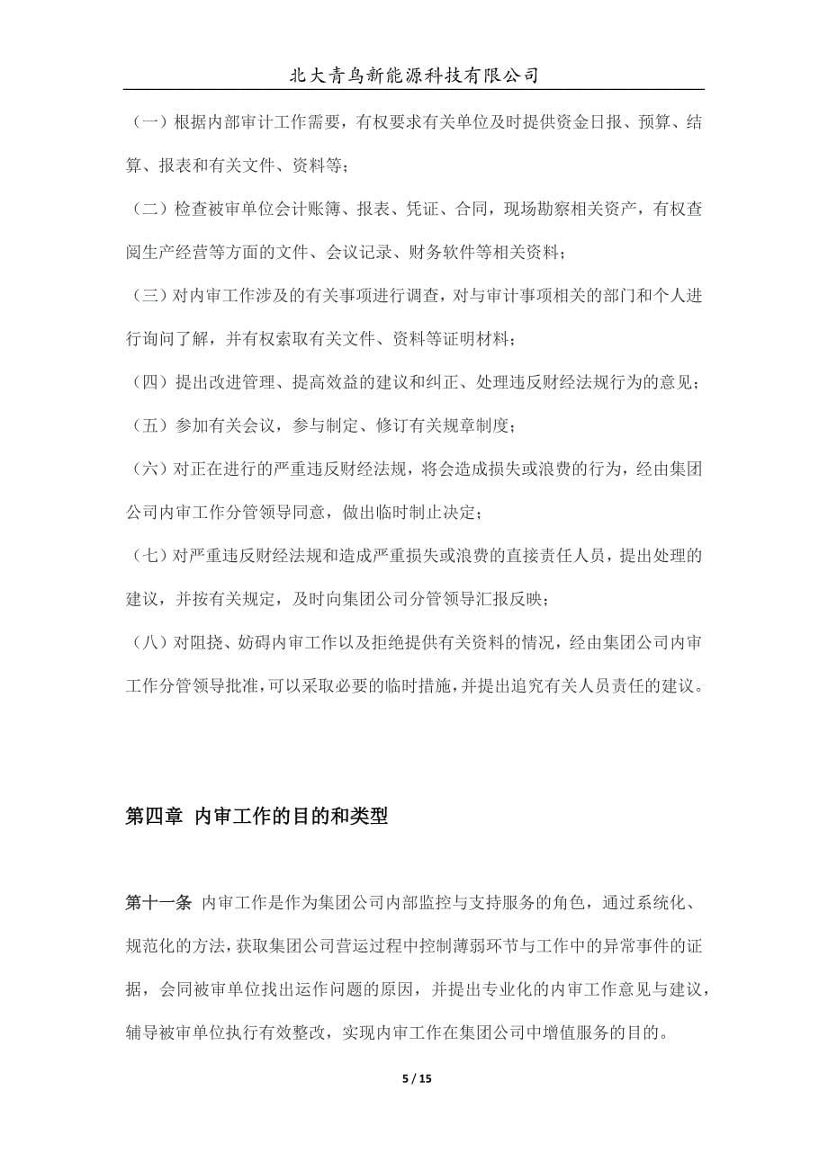 北大青鸟新能源科技有限公司内审工作制度(初稿).docx_第5页