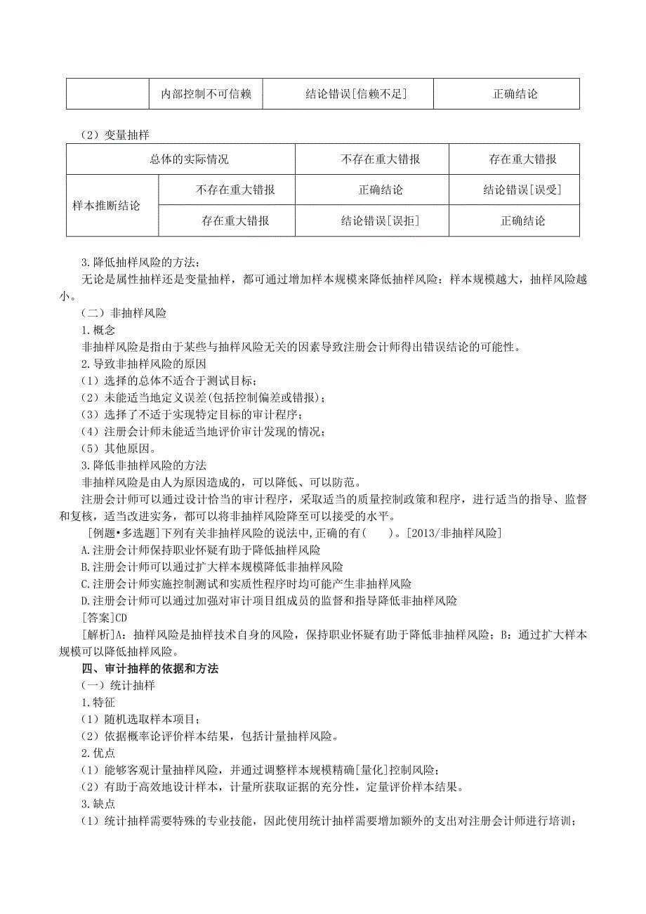 注会考试《审计》审计抽样_第5页