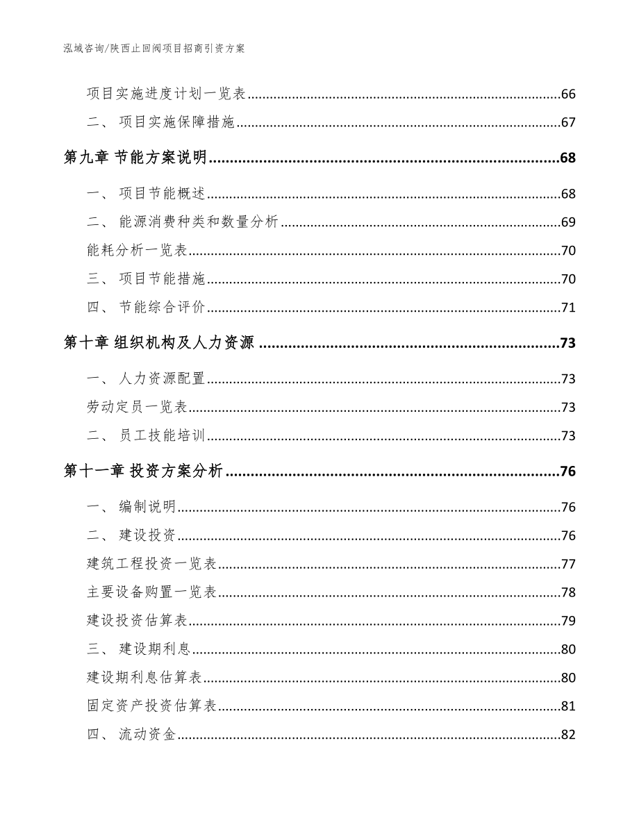 陕西止回阀项目招商引资方案_模板范文_第4页