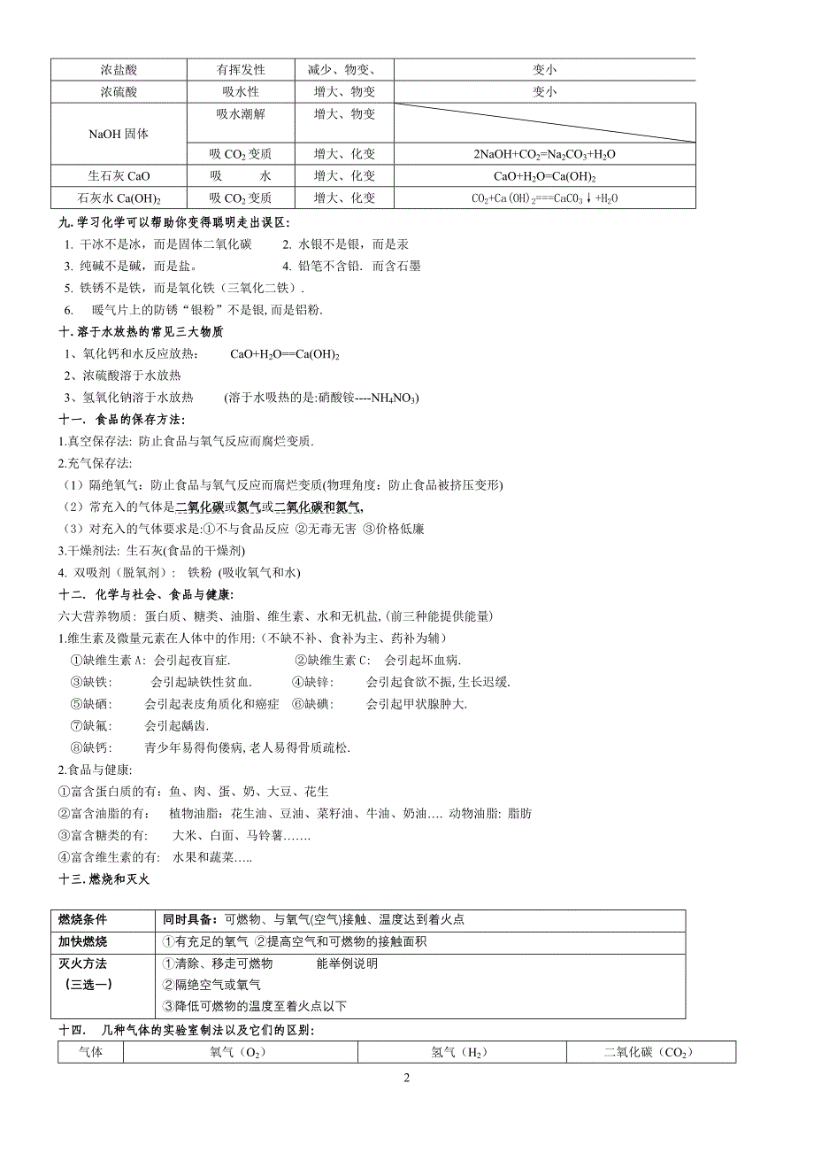 中考化学必背知识点修改_第2页