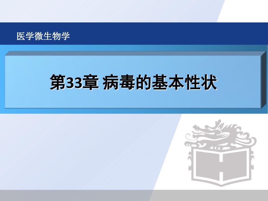 医学微生物学课件：第33章 病毒的基本性状_第1页