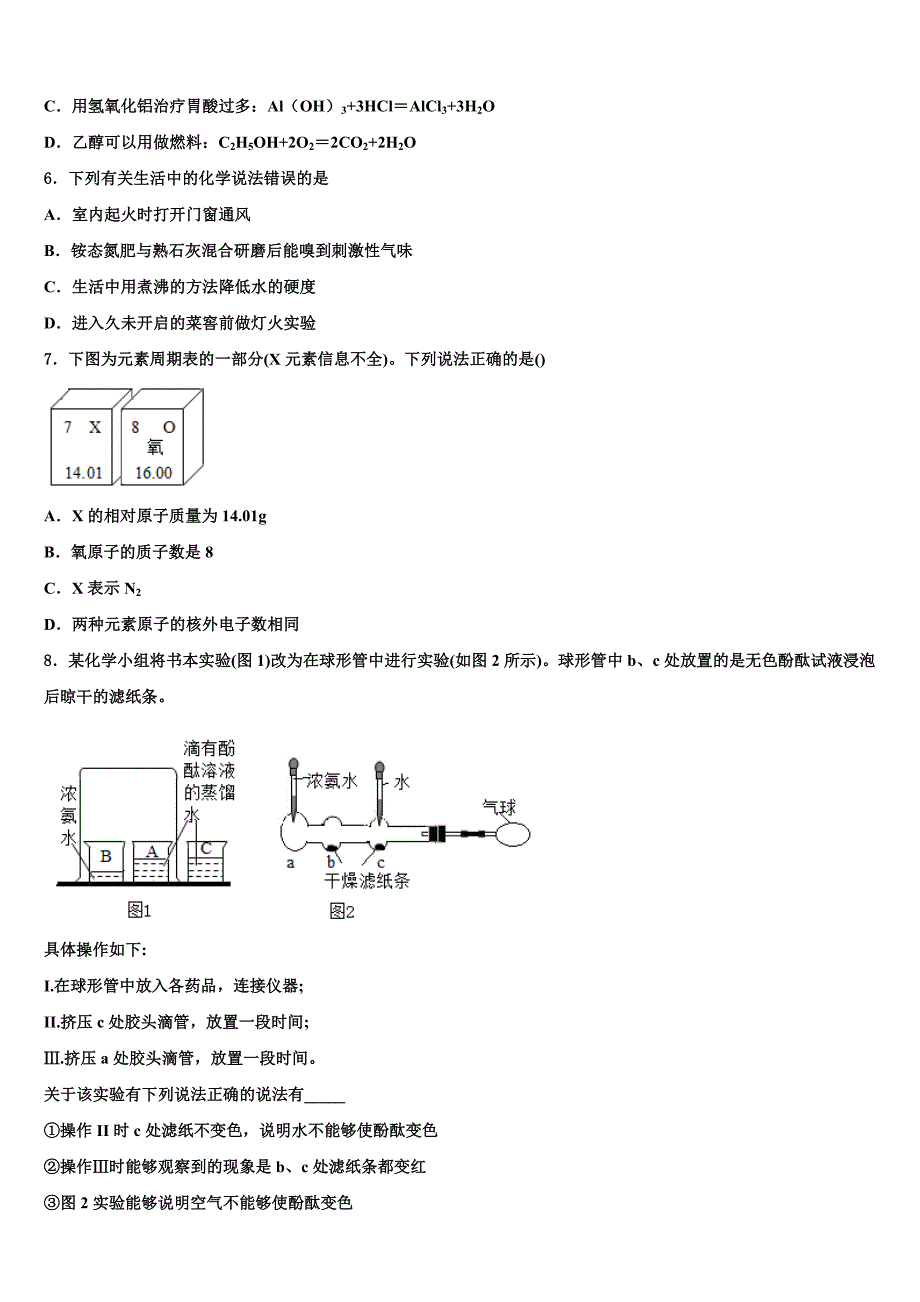 2023年福建省晋江市永春县十校联考最后化学试题（含答案解析）.doc_第2页