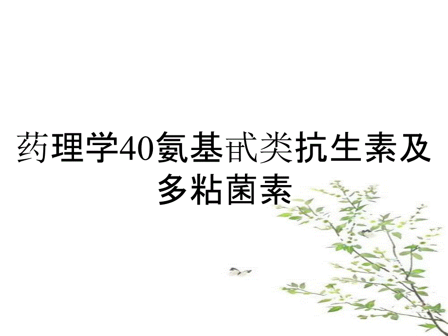 药理学40氨基甙类抗生素及多粘菌素_第1页