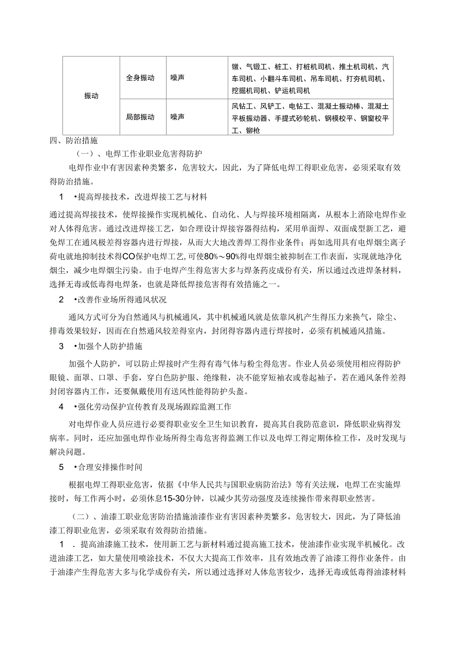 建筑施工项目职业病危害防治方案_第4页