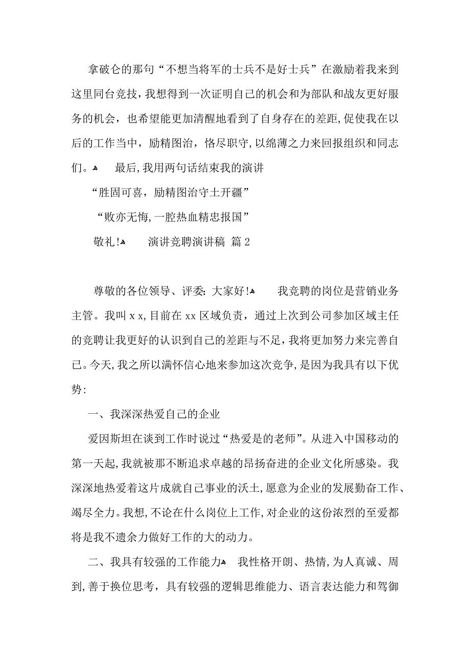 热门演讲竞聘演讲稿模板6篇_第2页