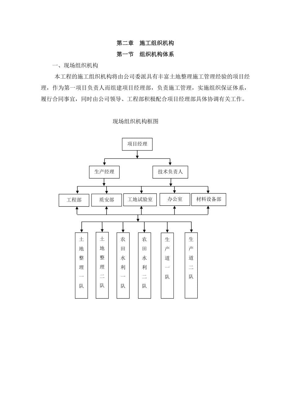 土地平整工程农田水利工程生产道工程施工组织设计1_第5页