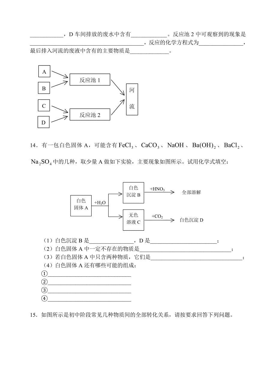 中考化学酸碱盐推断题强化训练.doc_第5页