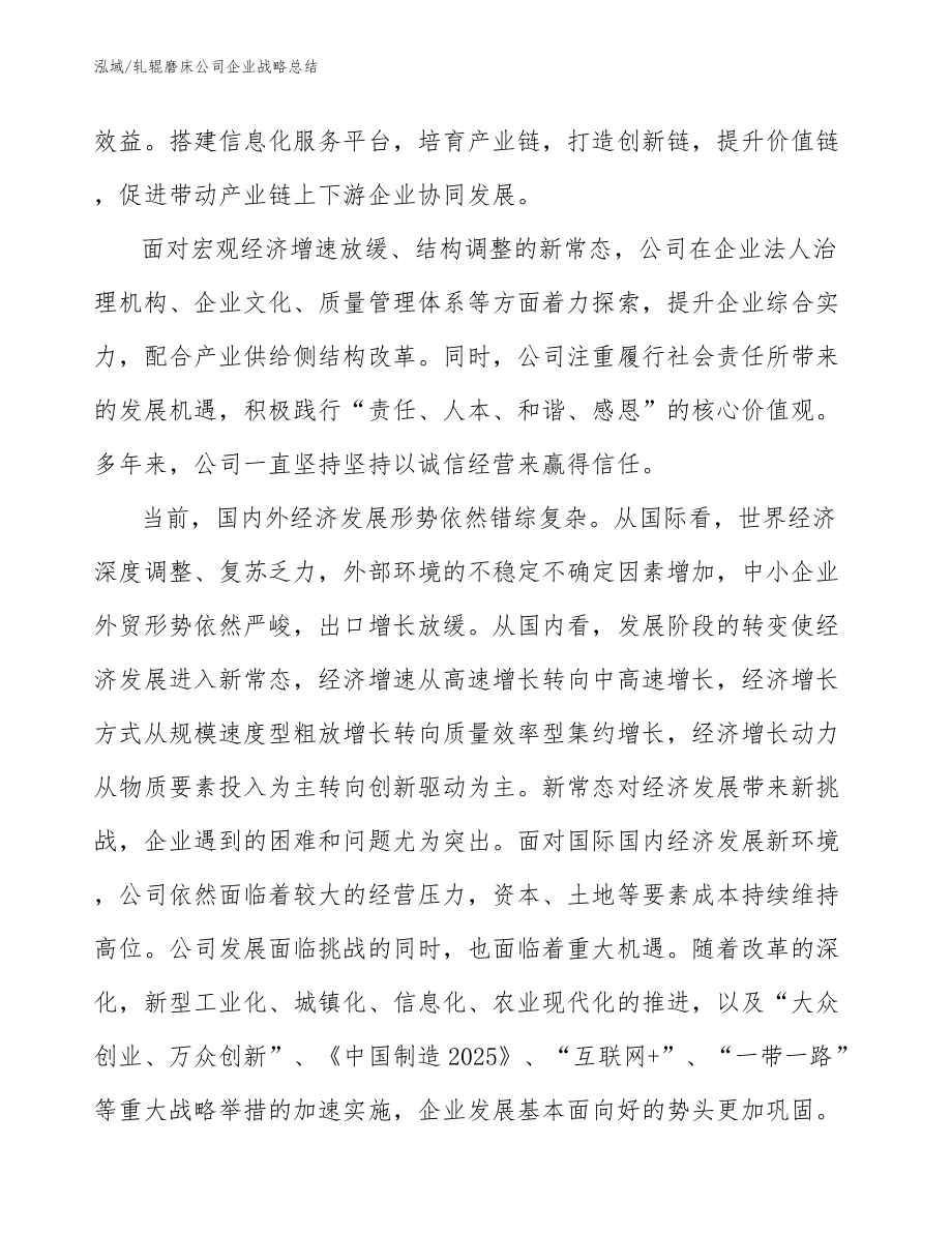 轧辊磨床公司企业战略总结（参考）_第3页