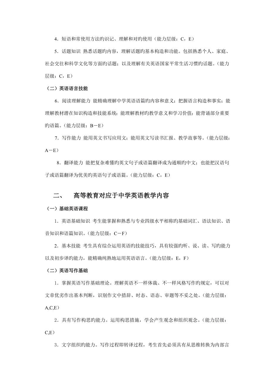 2023年浙江省中小学教师录用考试中学英语学科考试说明_第3页