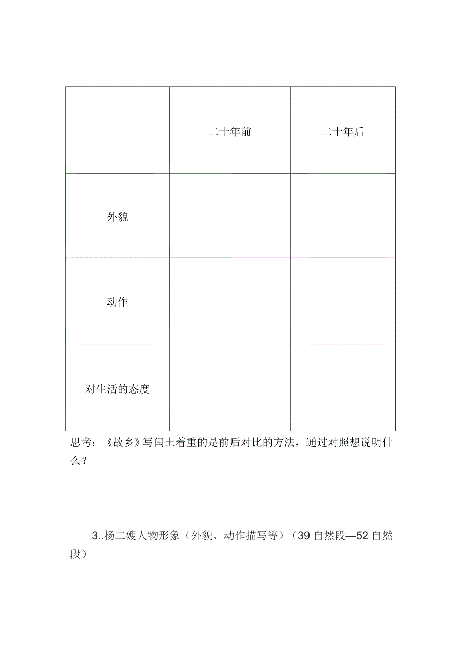 陕西省靖边县第六中学九年级语文上册导学案：9故乡2_第2页