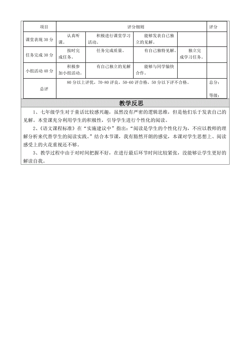 《丑小鸭》教学设计与反思.doc_第3页