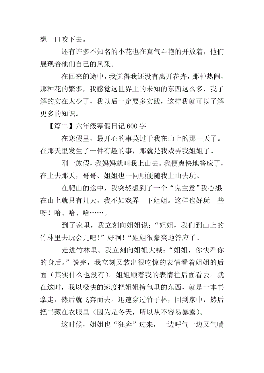 六年级寒假日记600字【五篇】.doc_第2页