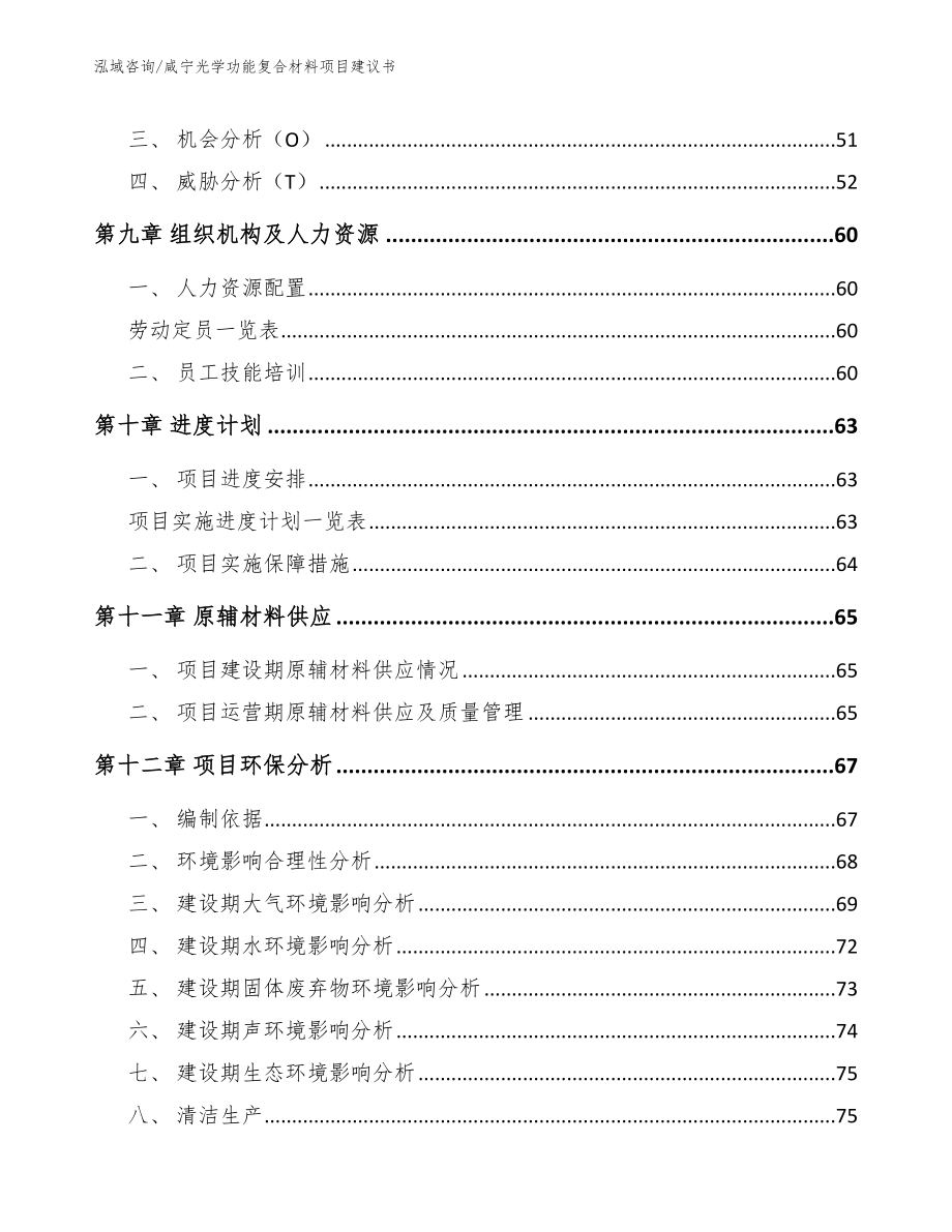 咸宁光学功能复合材料项目建议书（范文模板）_第4页