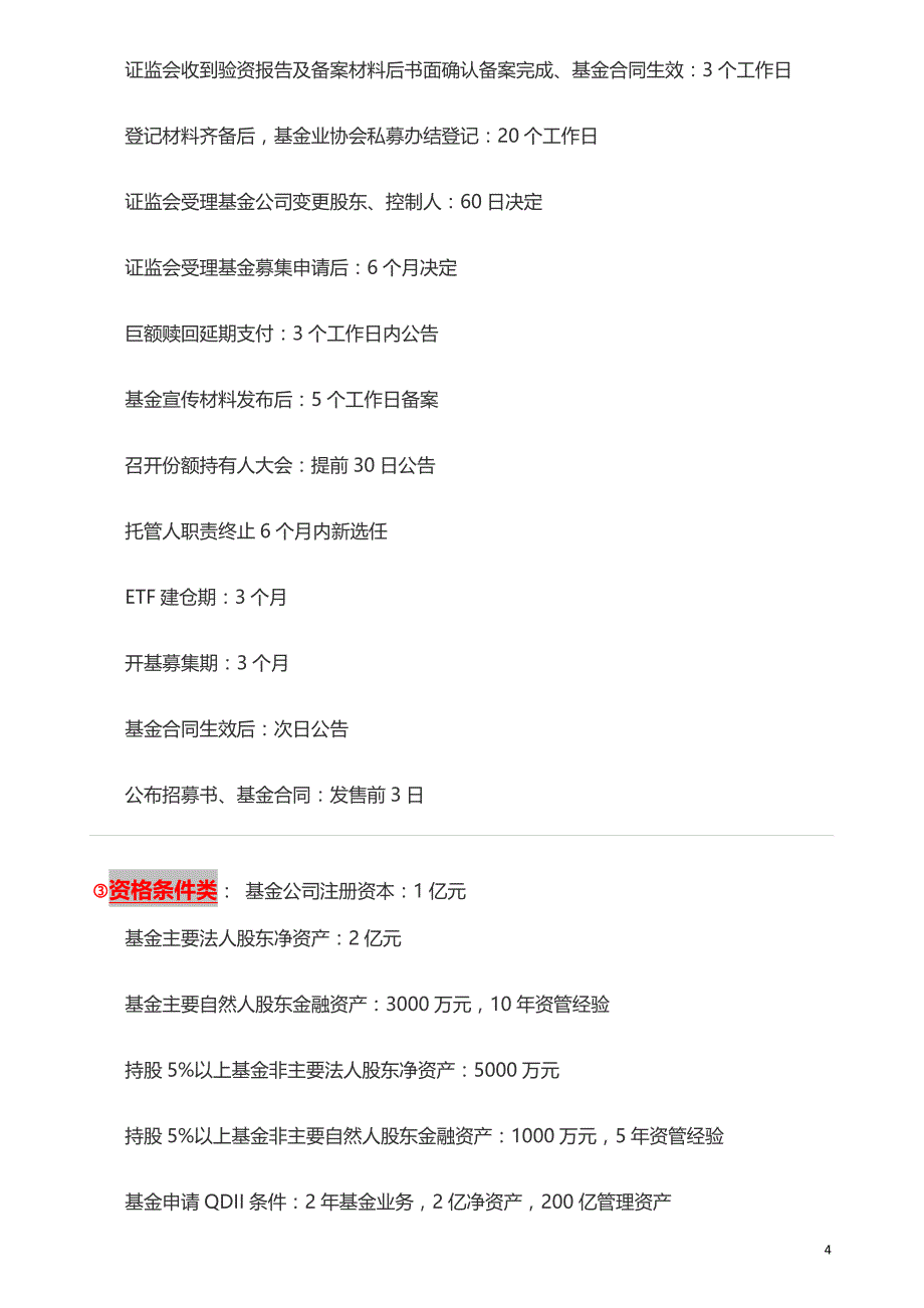 基金从业资格考试数字大全(年份+期限+时间+比例等)--高频考点归纳汇总(十类).docx_第4页