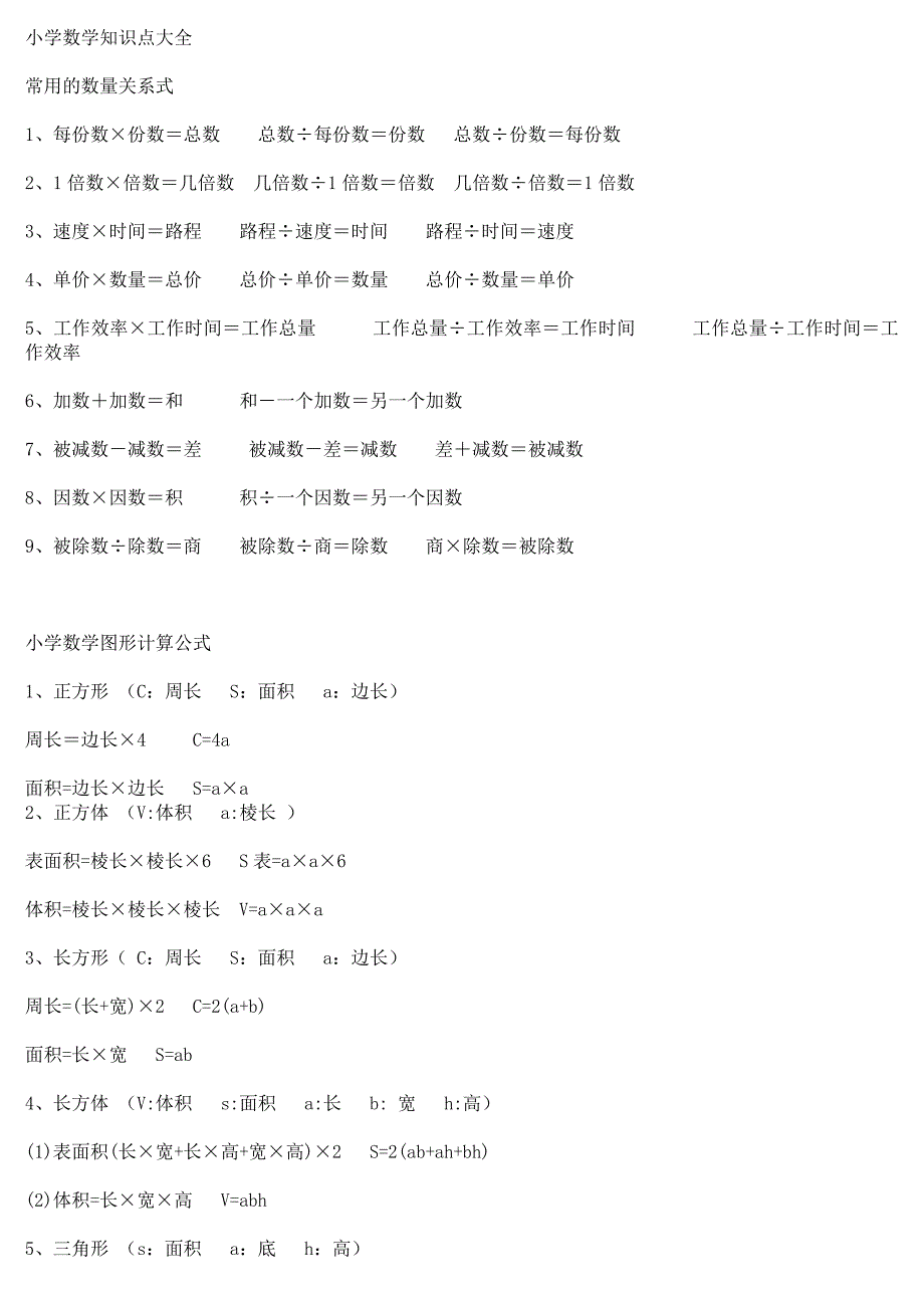 小学数学知识点大全_第1页