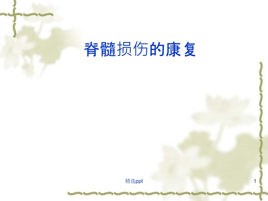 脊髓损伤的康复1_第1页