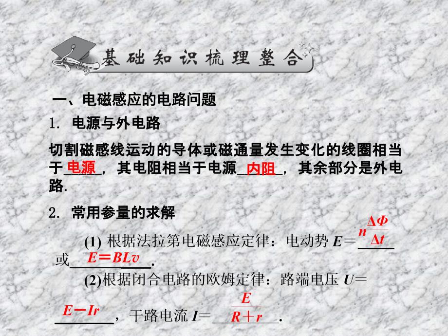 物理第一轮总复习精讲课件93电磁感应规律的综合应用课件_第2页