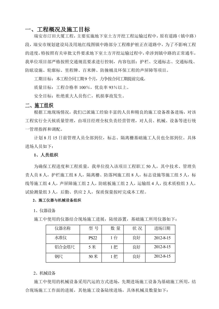 高速公路练杭段交通安全设施工程施工组织设计优质资料_第5页