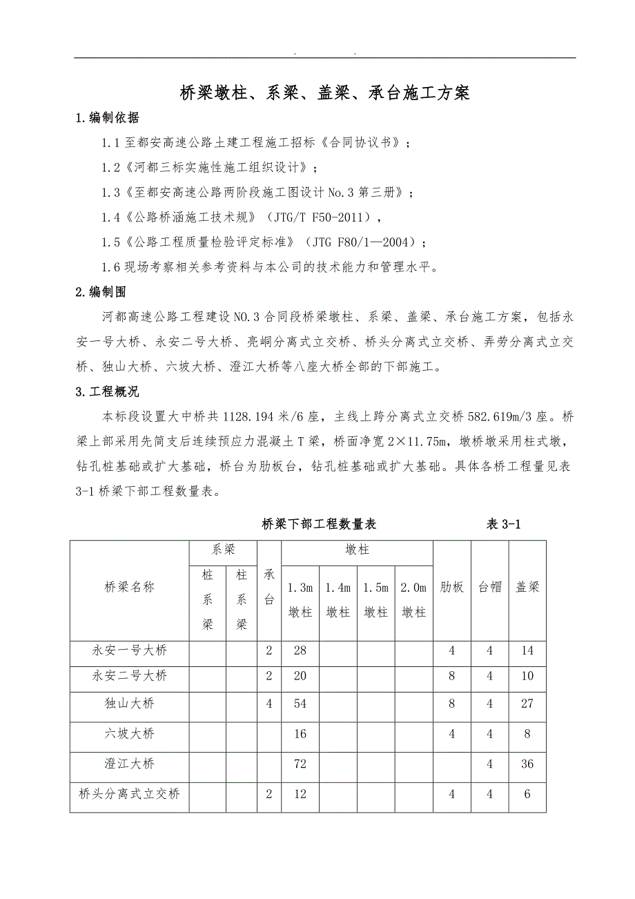 墩柱盖梁系梁承台专项工程施工组织设计方案_第3页