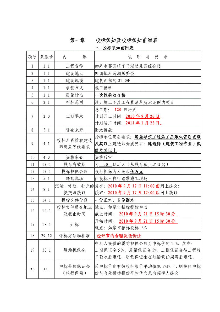 车马湖幼儿园综合楼工程施工招标文件_第3页