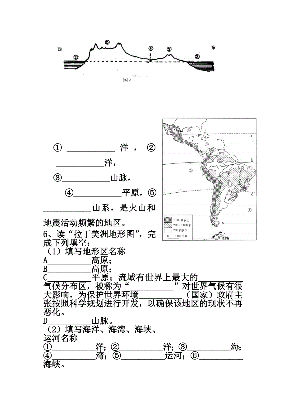 七年级下册地理重点读图归纳题_第4页