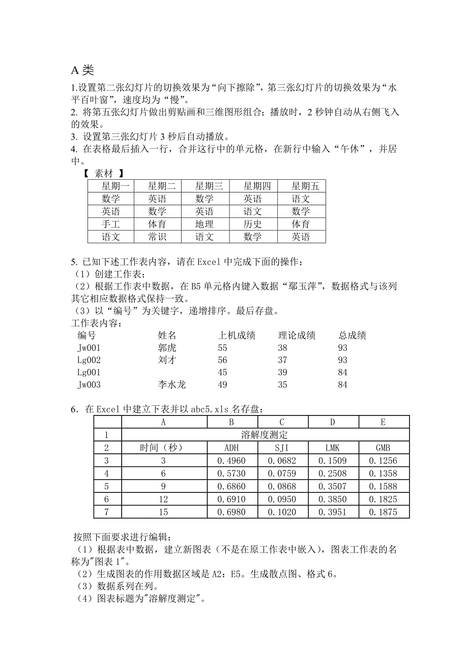 excel---ppt操作题分类_第1页