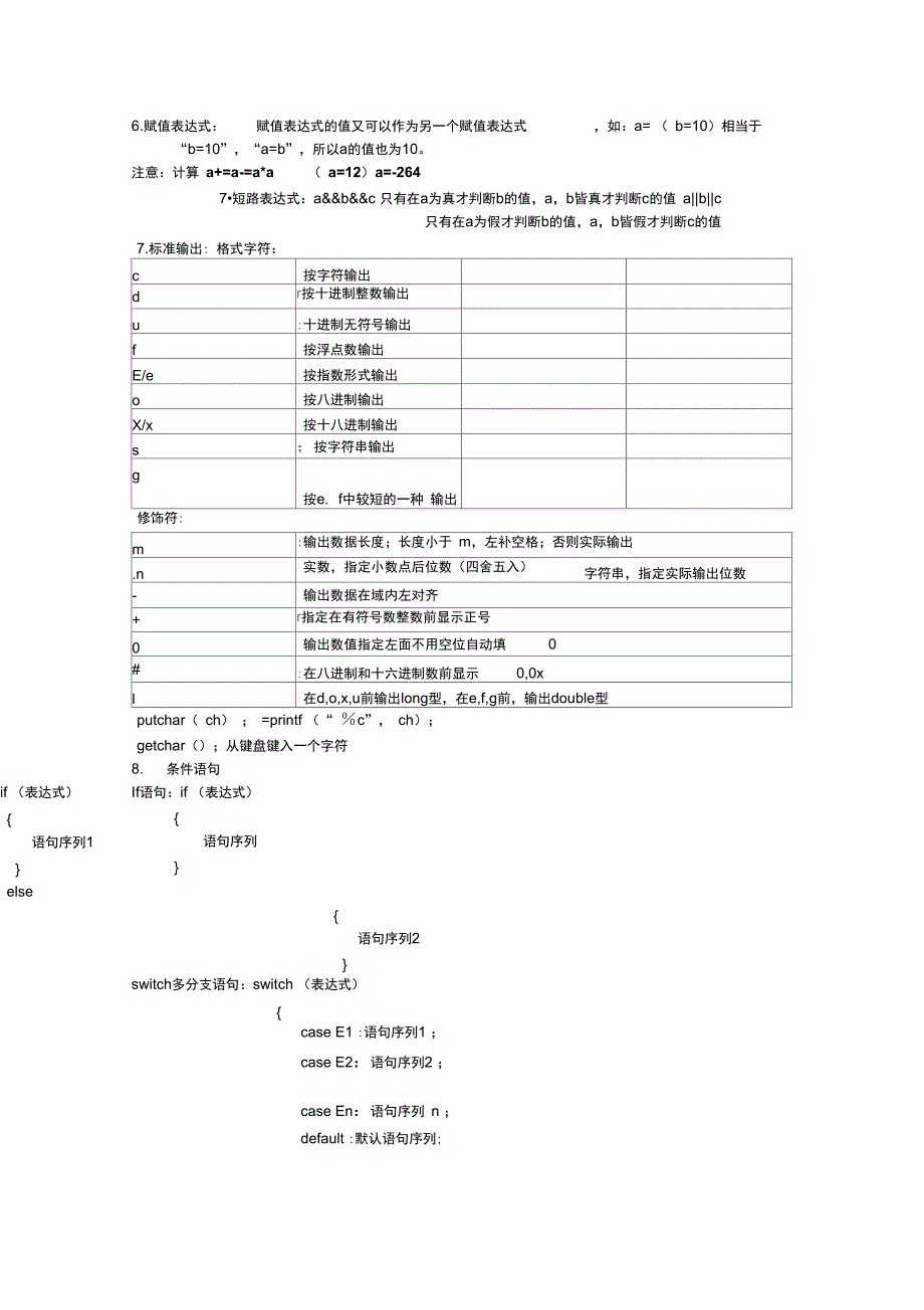 c语言零散基础知识点总结_第2页