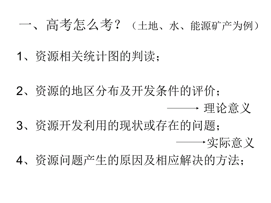 高三地理一轮复习自然资源的开发与利用教学课件共22张PPT_第2页