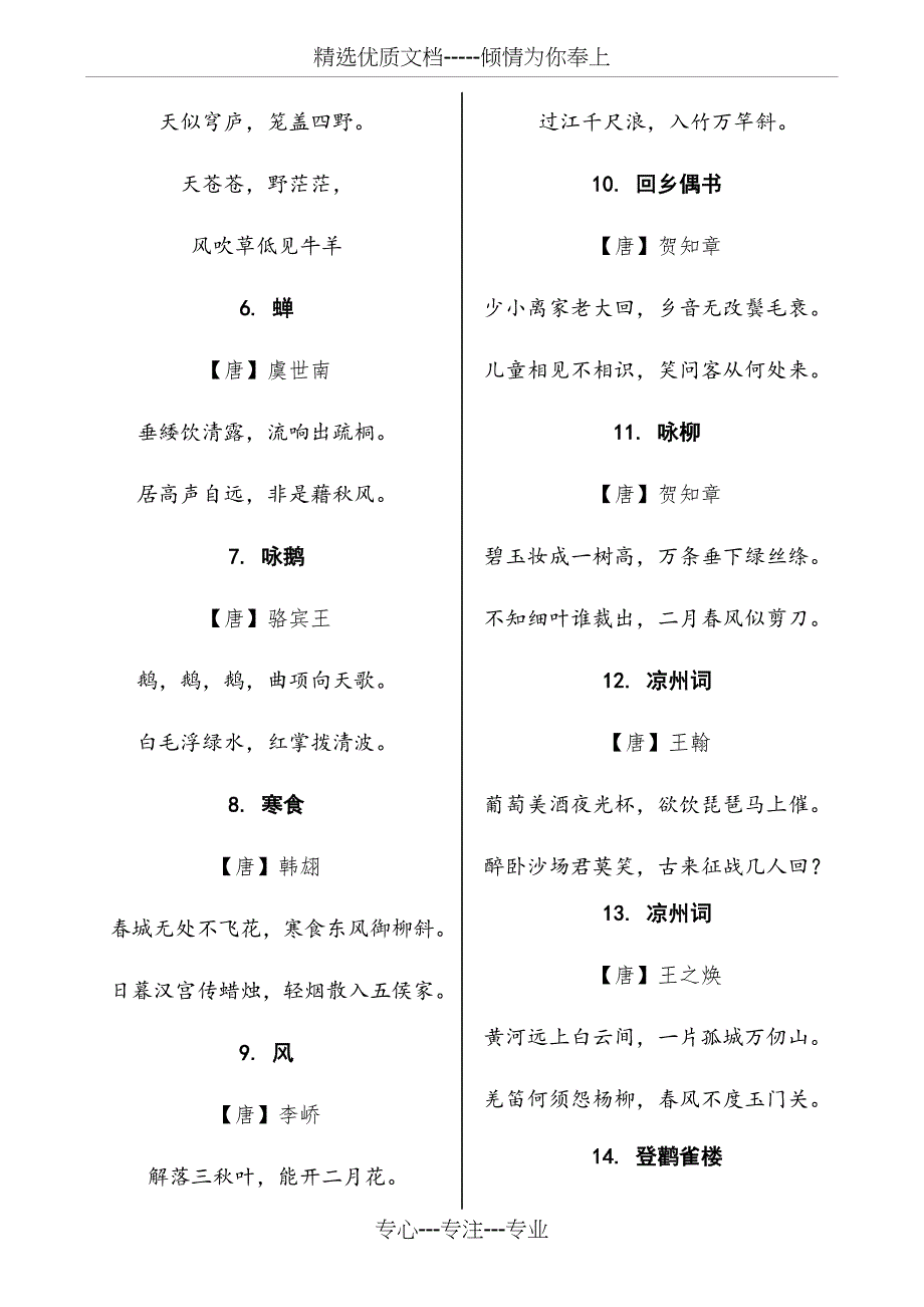 部编小学必背古诗词128首(共22页)_第2页