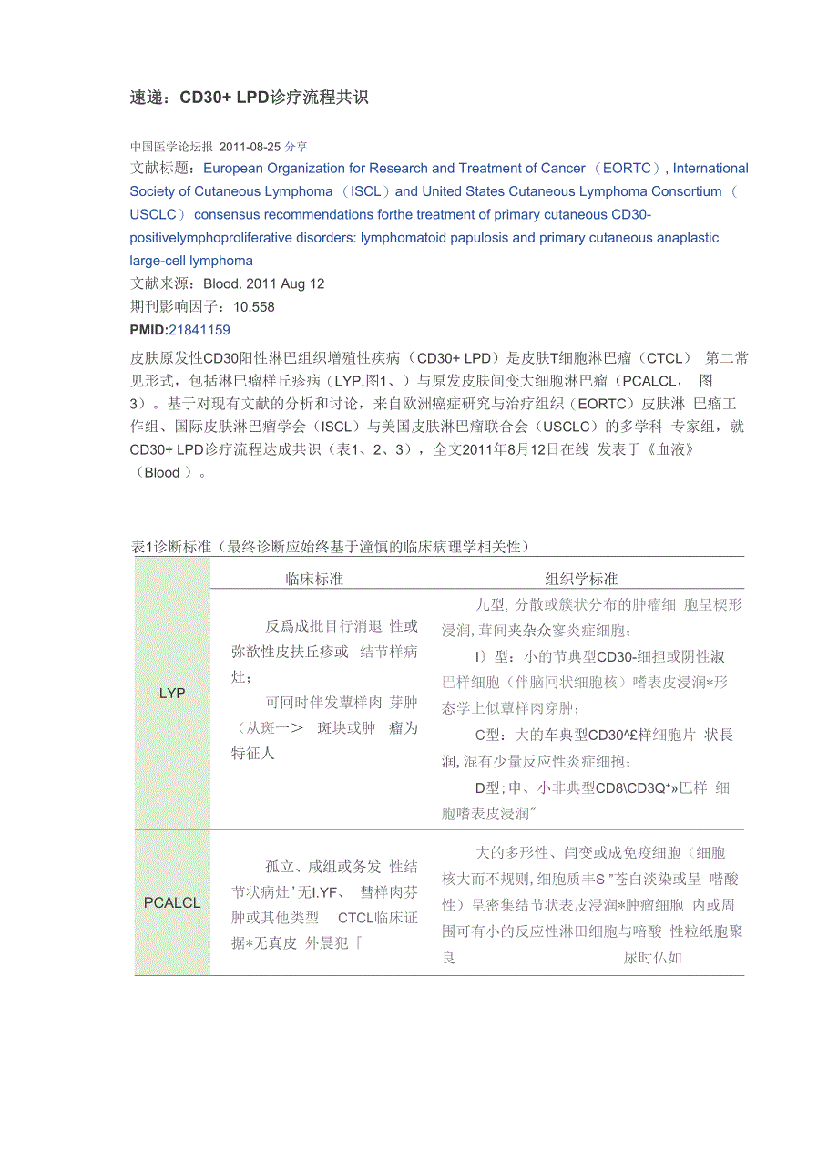 CD30+ LPD诊疗流程共识_第1页