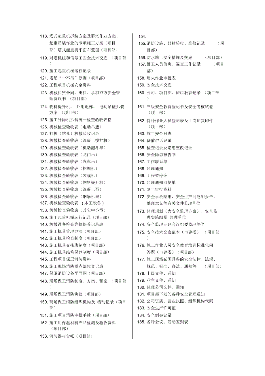 项目部安全资料目录大全_第3页