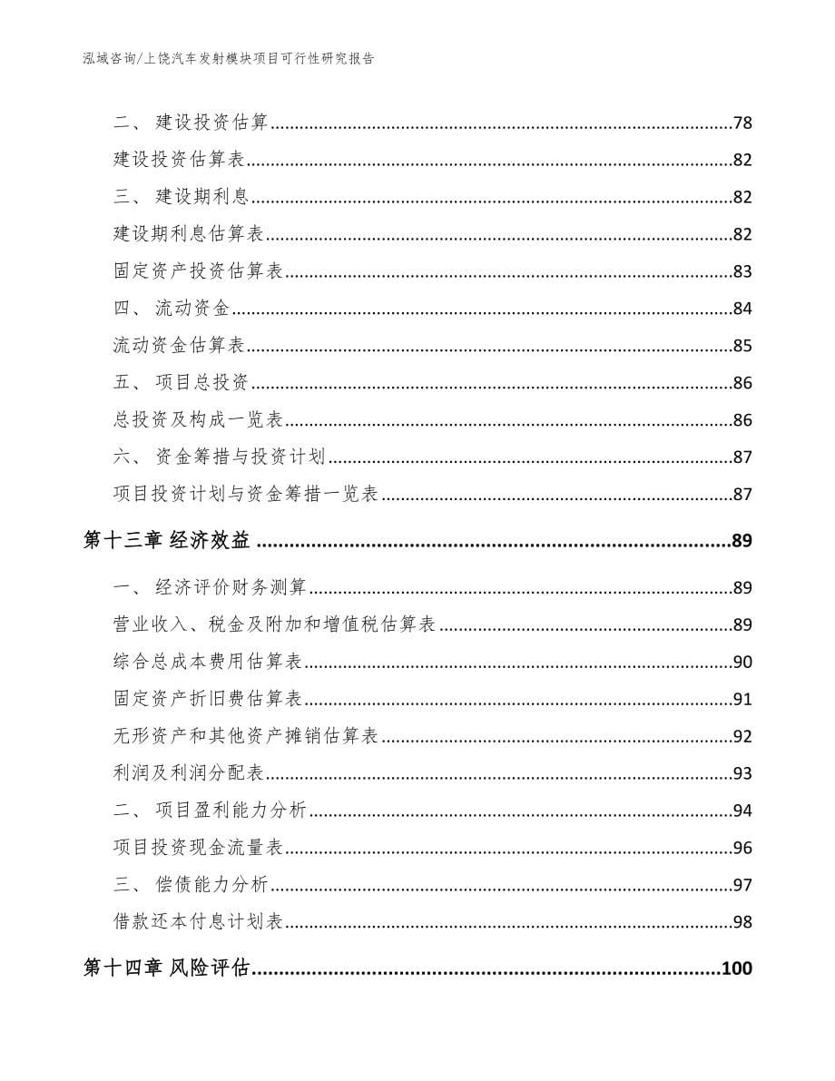 上饶汽车发射模块项目可行性研究报告【模板范文】_第5页